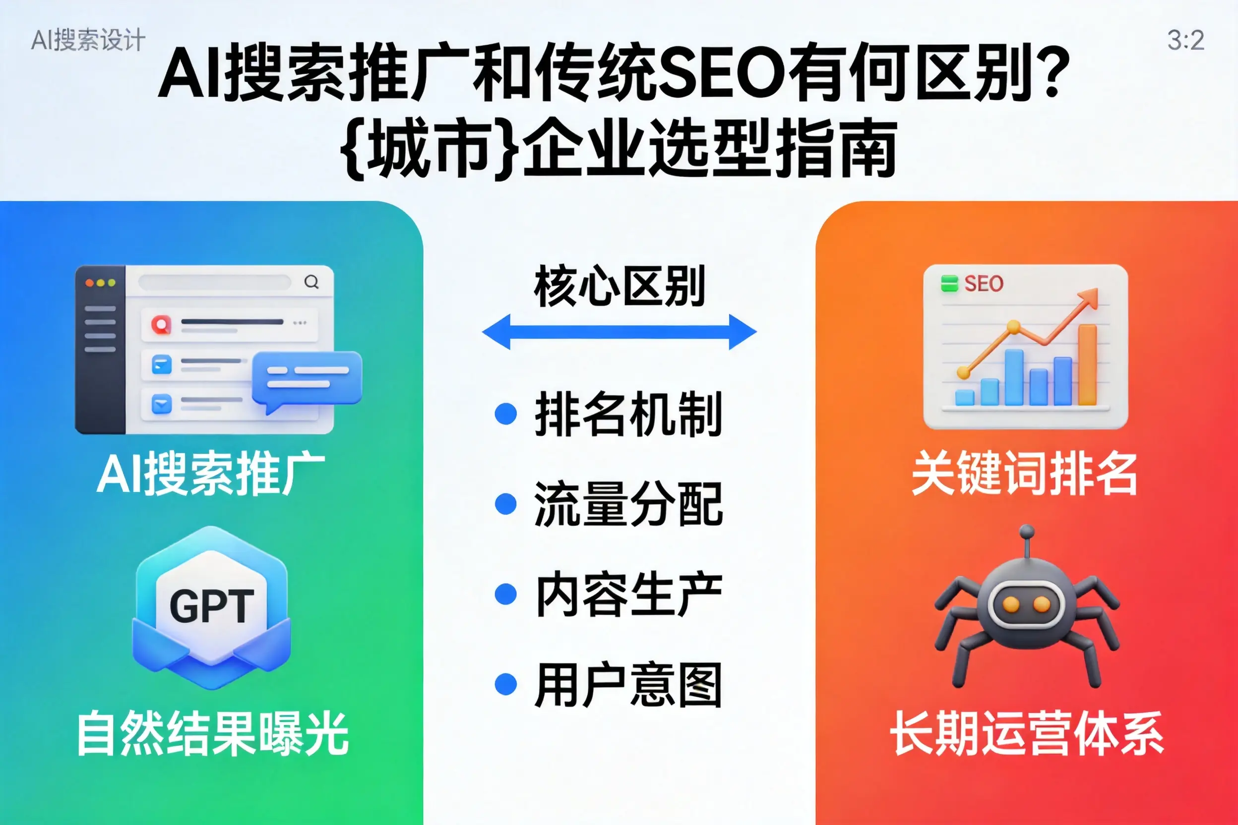 AI搜索推广和传统SEO有何区别？广安企业选型指南