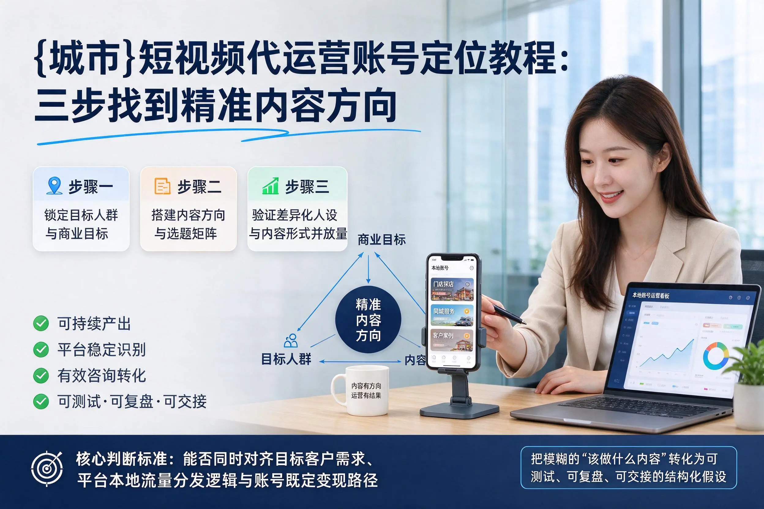 广安短视频代运营账号定位教程：三步找到精准内容方向