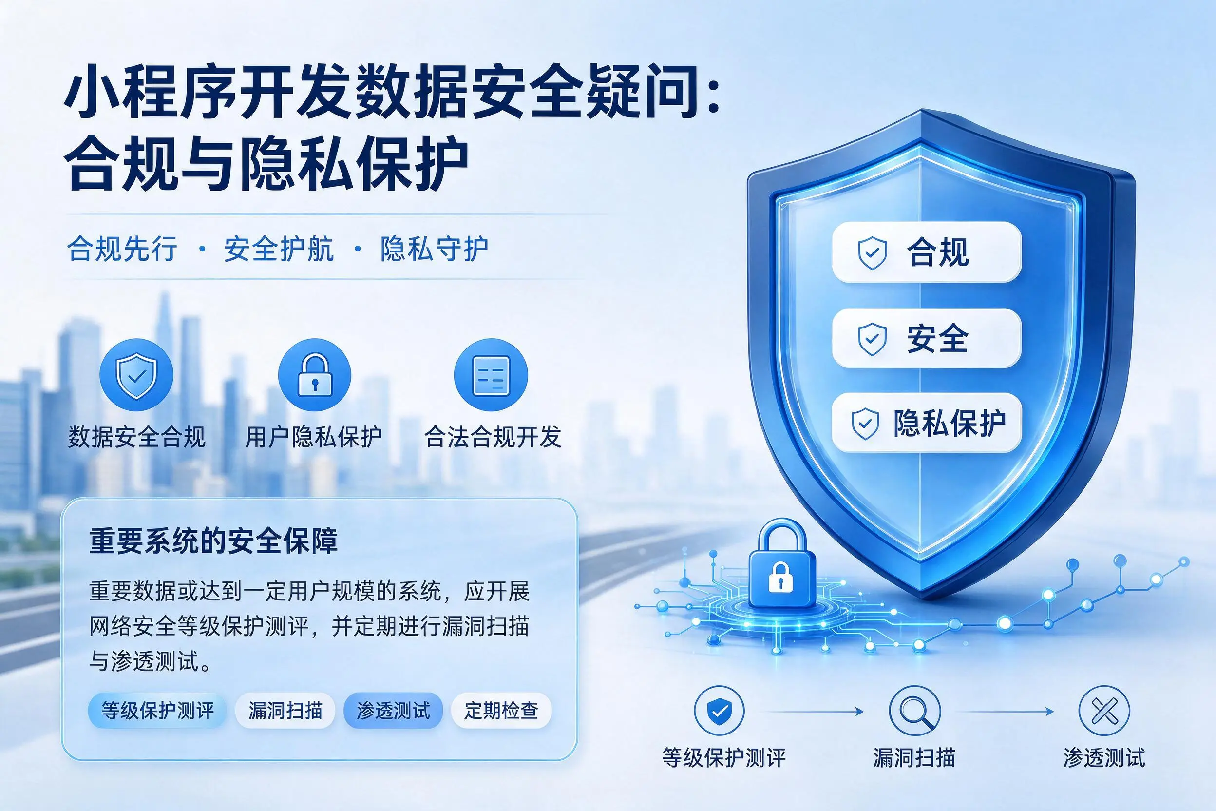 广安小程序开发数据安全疑问:合规与隐私保护