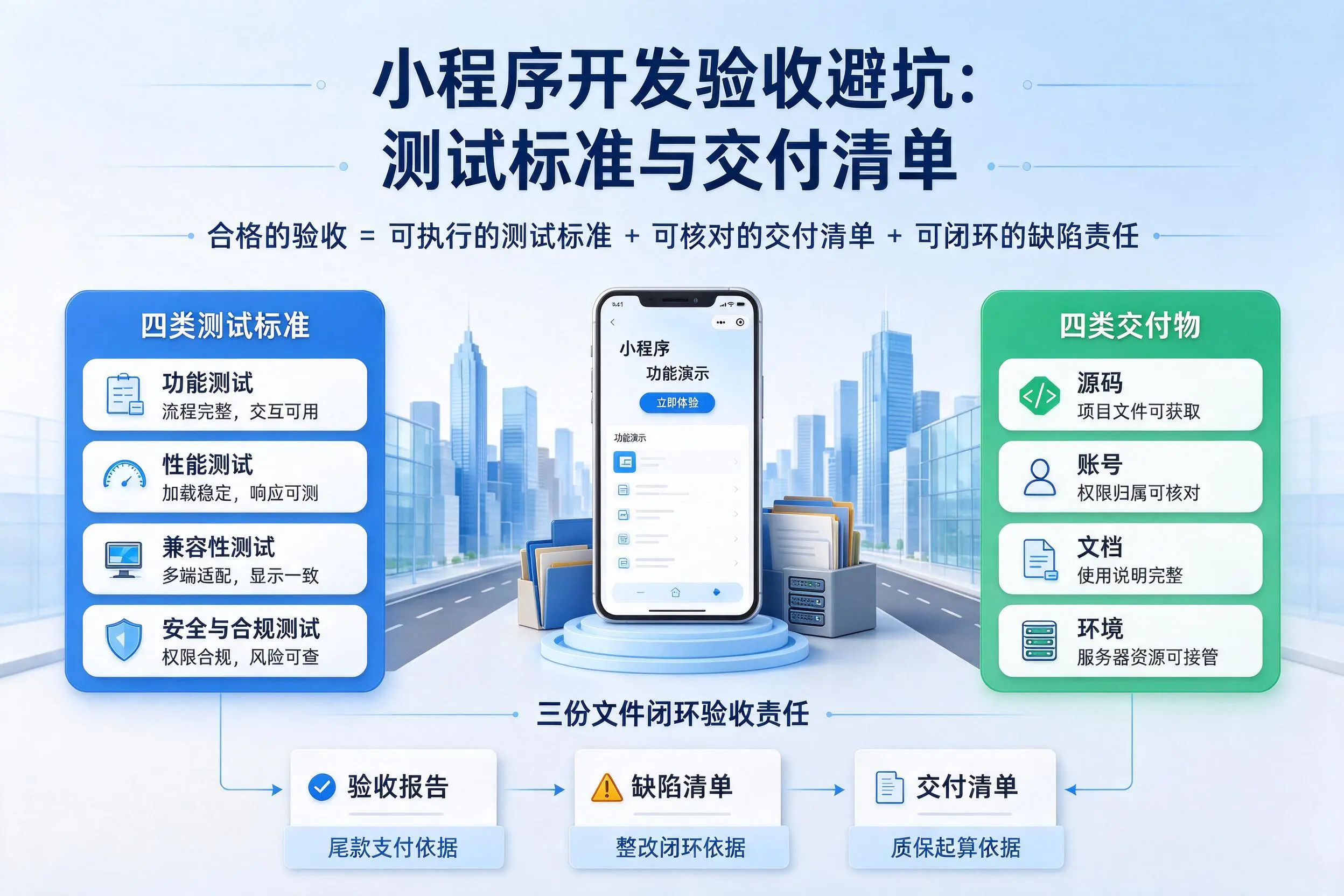 广安小程序开发验收避坑：测试标准与交付清单