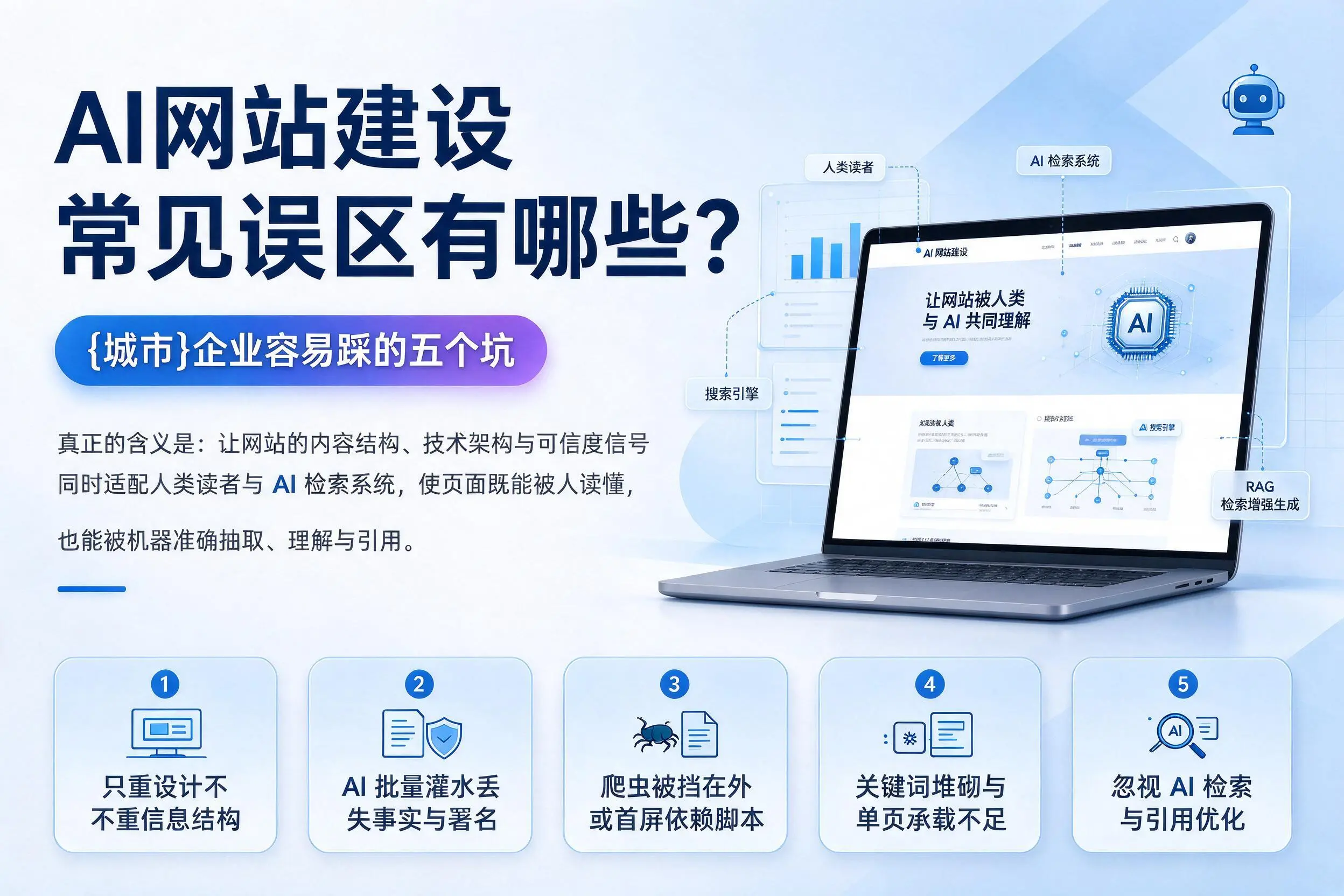 AI网站建设常见误区有哪些？广安企业容易踩的五个坑