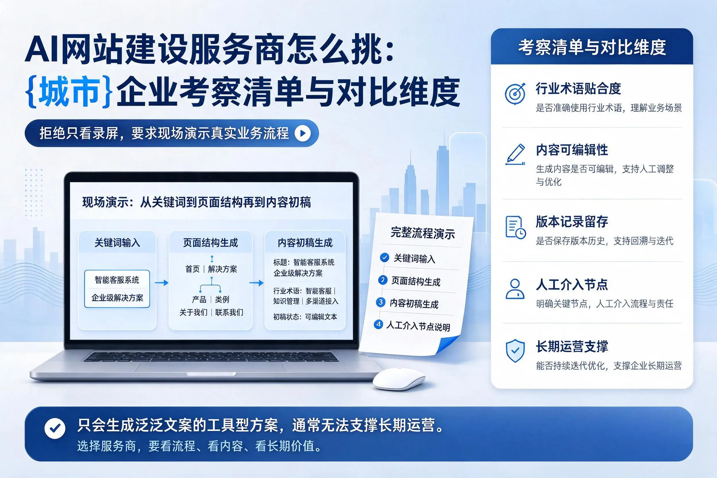 AI网站建设服务商怎么挑：广安企业考察清单与对比维度
