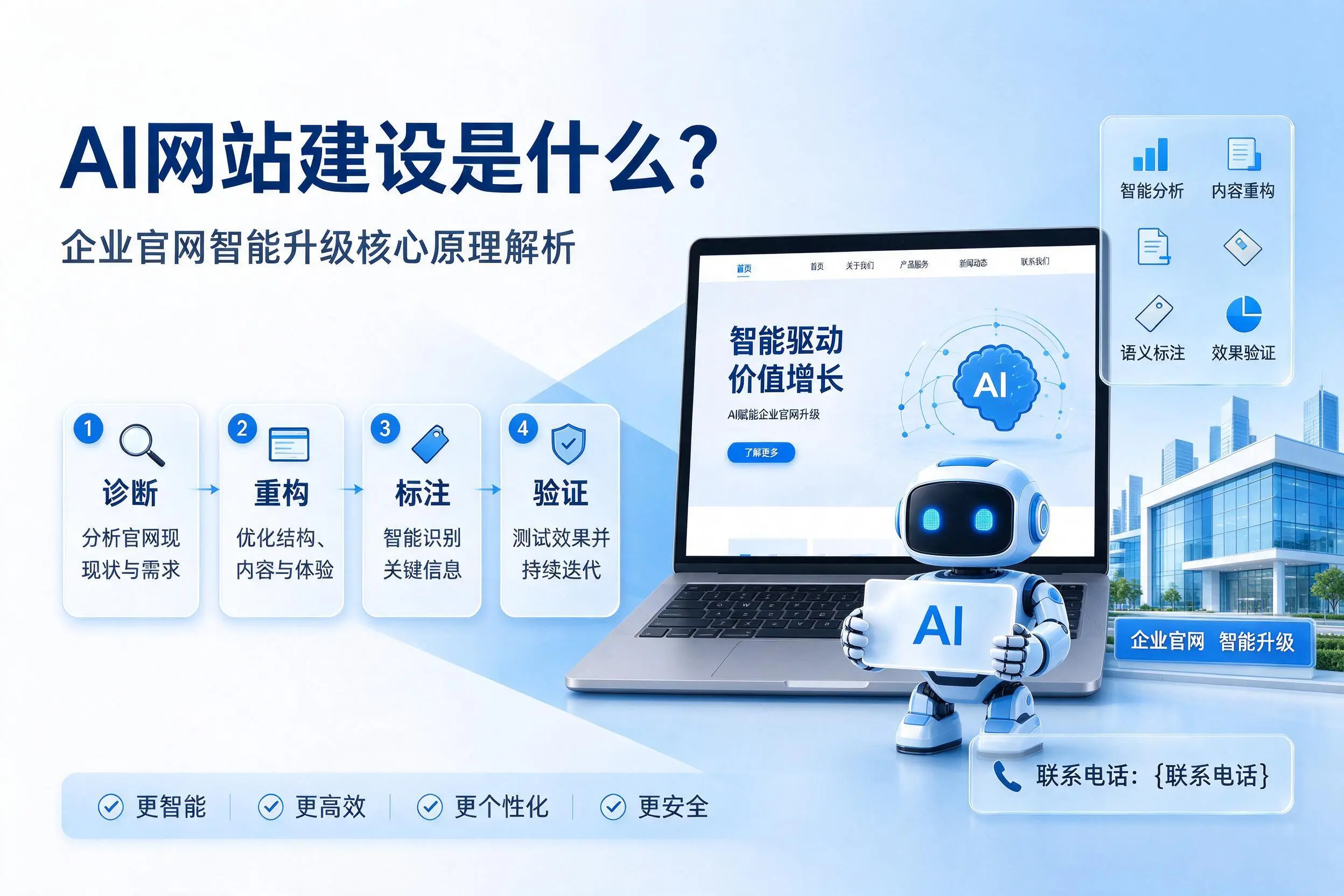 AI网站建设是什么？广安企业官网智能升级核心原理解析