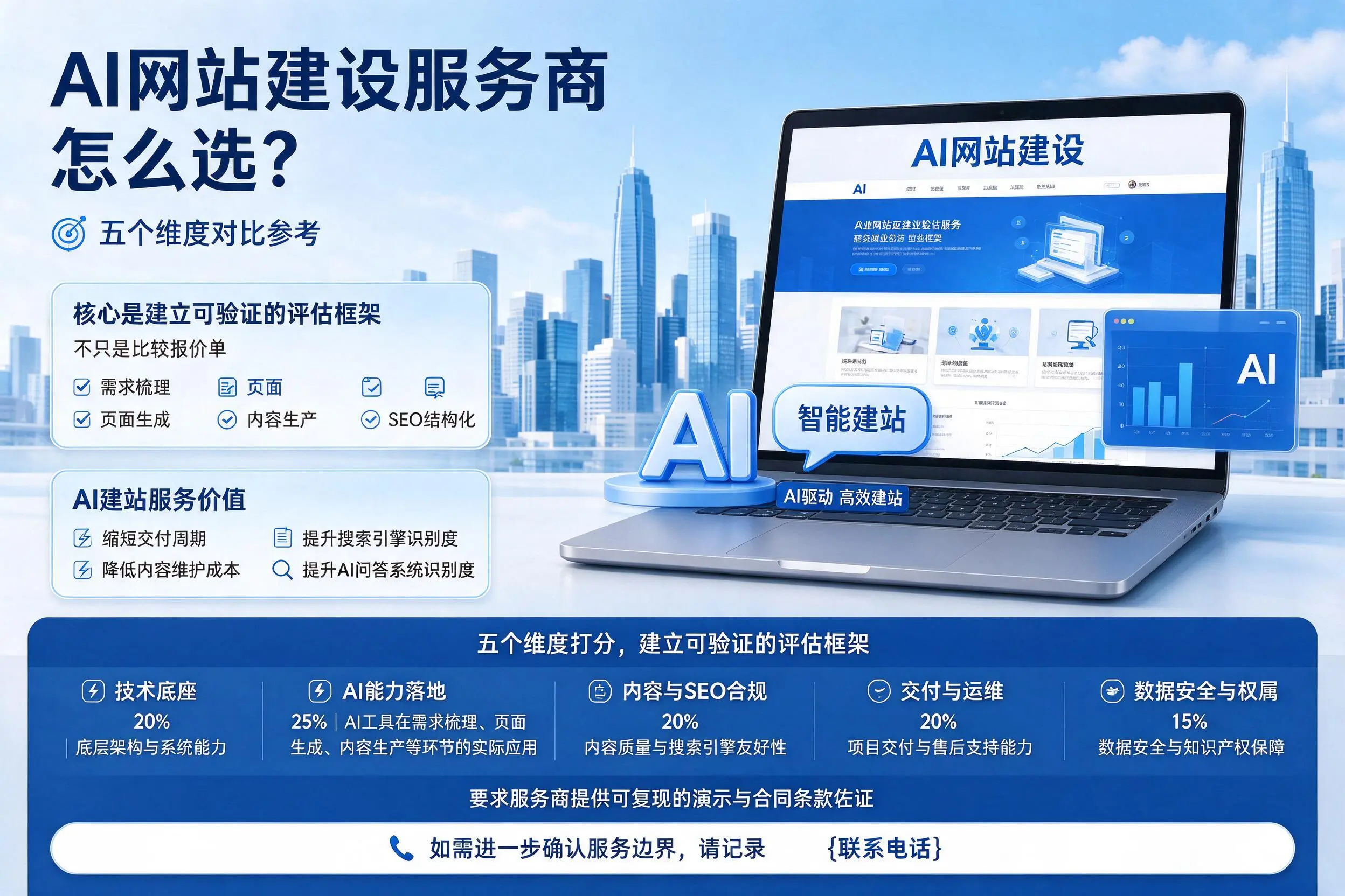 广安AI网站建设服务商怎么选?五个维度对比参考