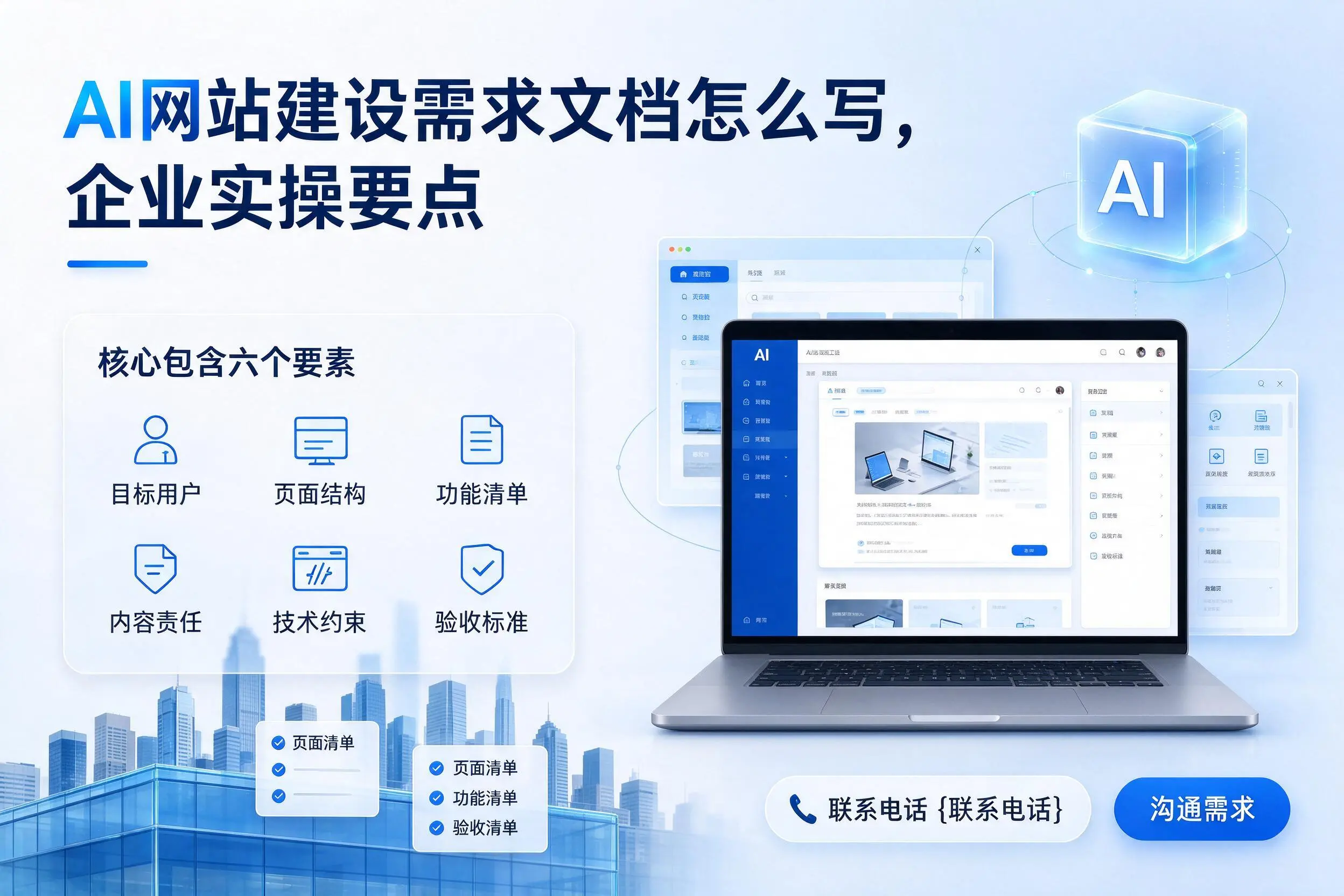 AI网站建设需求文档怎么写，广安企业实操要点